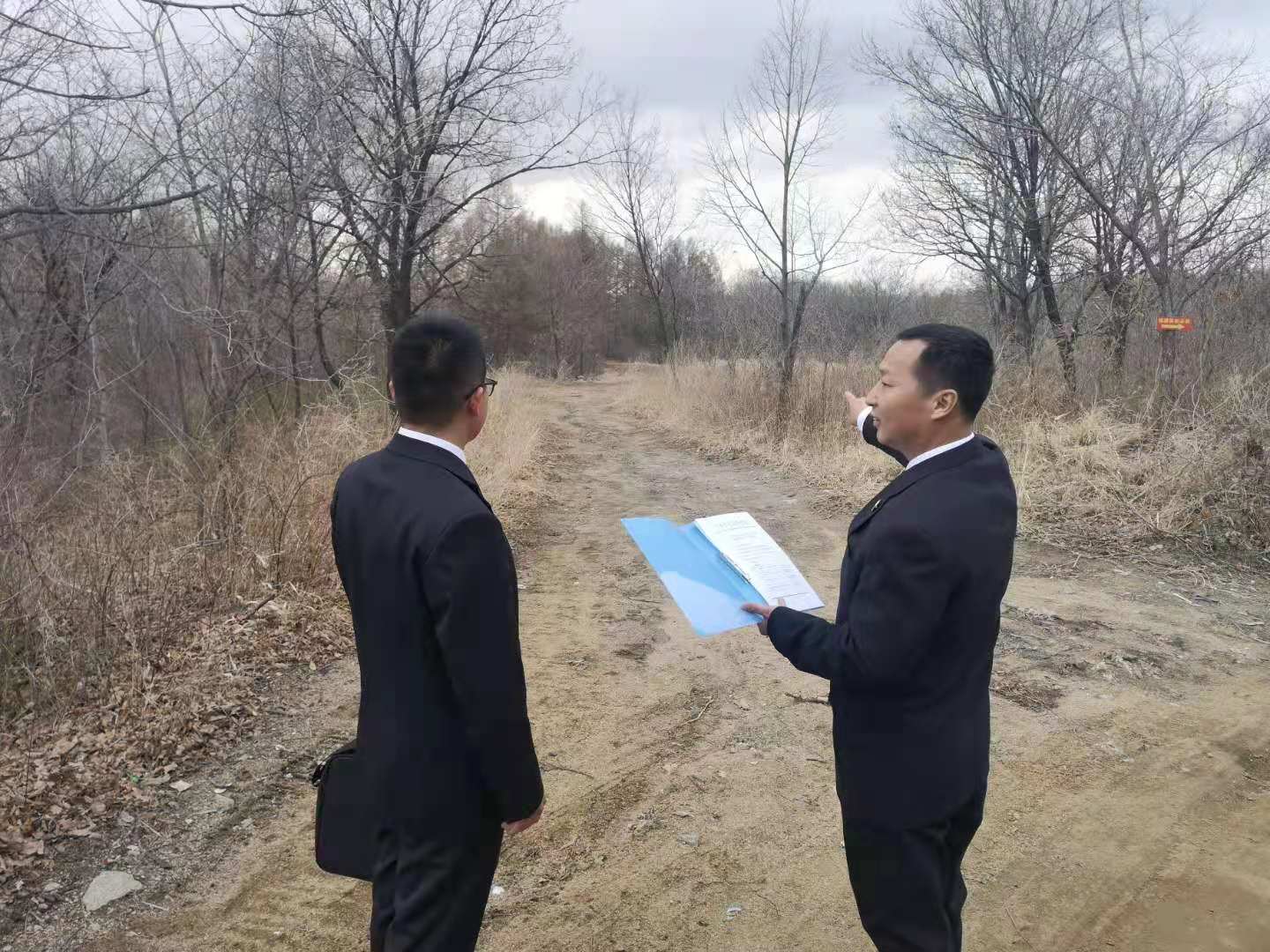 检察官查看清理后的地块